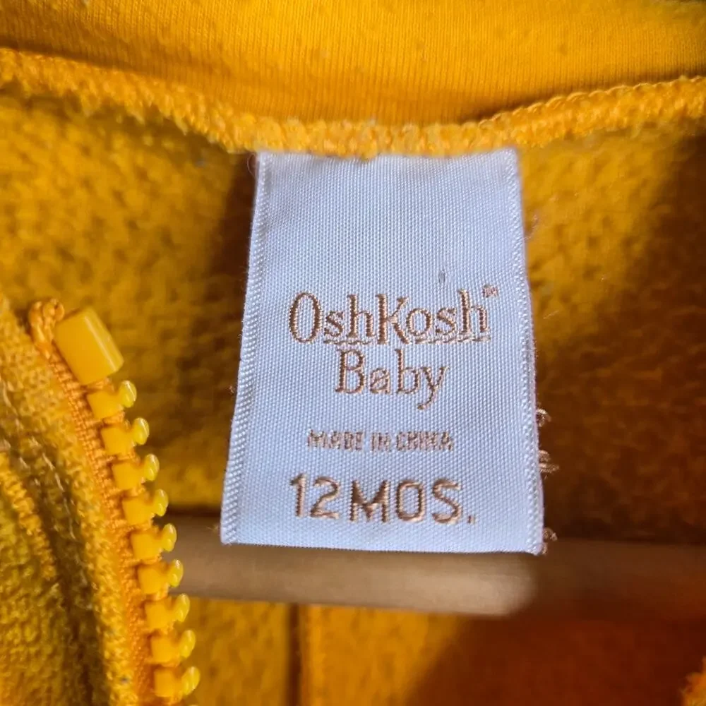 OSHKOSH BABY Yellow and Orange One Piece Giraffe Outfit Size 12mo